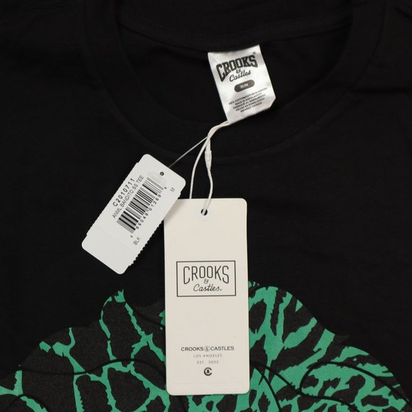 Crooks & castles t-shirt Medium size black color / bandana graphic tee - Picture 4 of 5